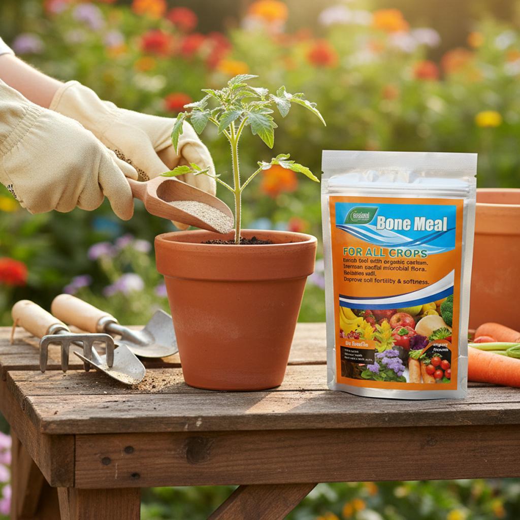 Organic and synthetic fertilizers side by side
