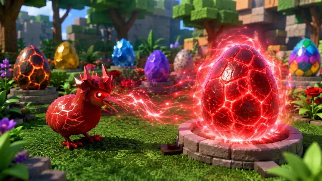 Blood Kiwi using Crimson Cradle ability on an egg