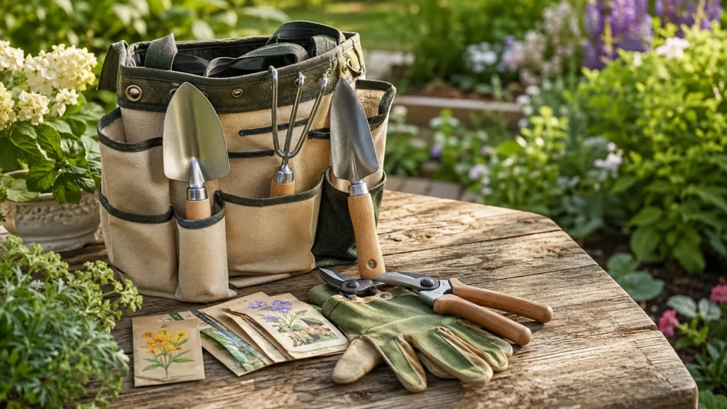 Gardening tool set as a practical garden present