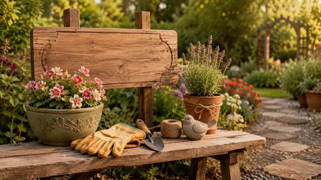 Personalized garden sign and decorative garden gifts