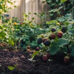 fertilizer for blackberry bushes in spring garden