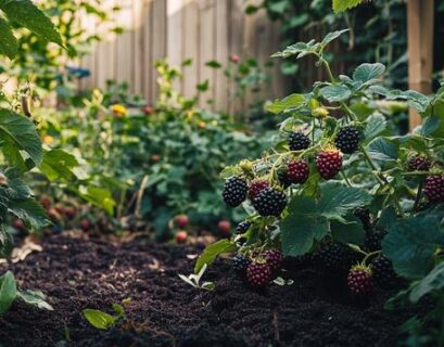 fertilizer for blackberry bushes in spring garden